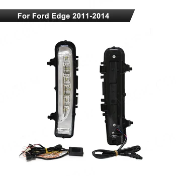 thumbnail image 2 of 2pcs Front Bumper LED Fog Light Turn Signal White Amber For Ford Edge 2011-2014 2 of 9