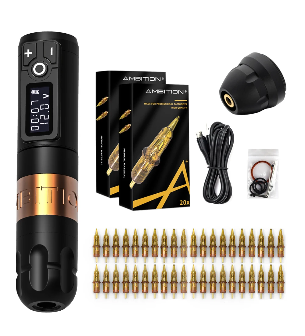 Ambition Soldier Tattoo Machine Set Wireless Tattoo Machine Pen Kits