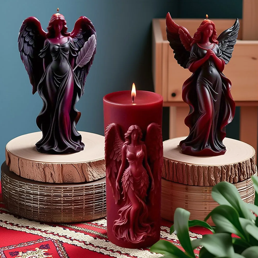 DUMO Dreamy Wings Girl Silicone Mold for Aromatherapy Candle DIY  Candle Decoration Ornaments for Wedding Cake Tools supplier