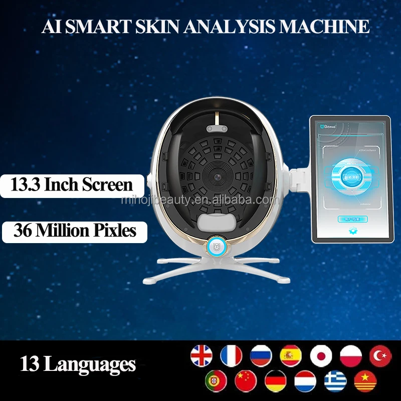 Portable 3d Face Skin Analyzer  Analysis Facial Care Skin Analyzer Salon Machines Skin Test Device Price for Sale
