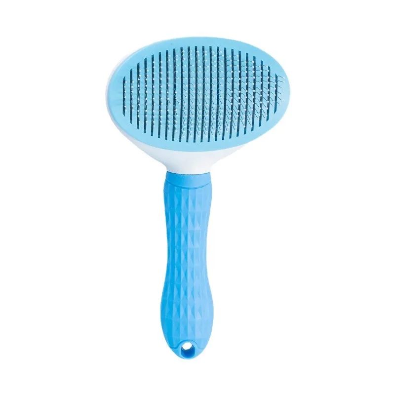 Wholesale Automatic Shedding Dog Cat Comb Stainless Steel Pet Grooming Brush for Hair Removal Cross-Border Cat Cleaning Supplies