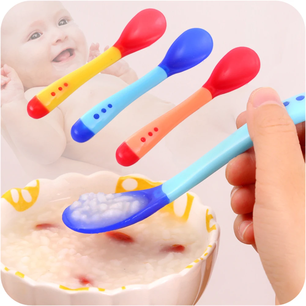 Wholesale Baby Silicon Spoon Baby Safety Temperature Sensing Kids Children  Flatware Feeding Spoons - China Feeding Spoons and Safety Temperature Spoon  price