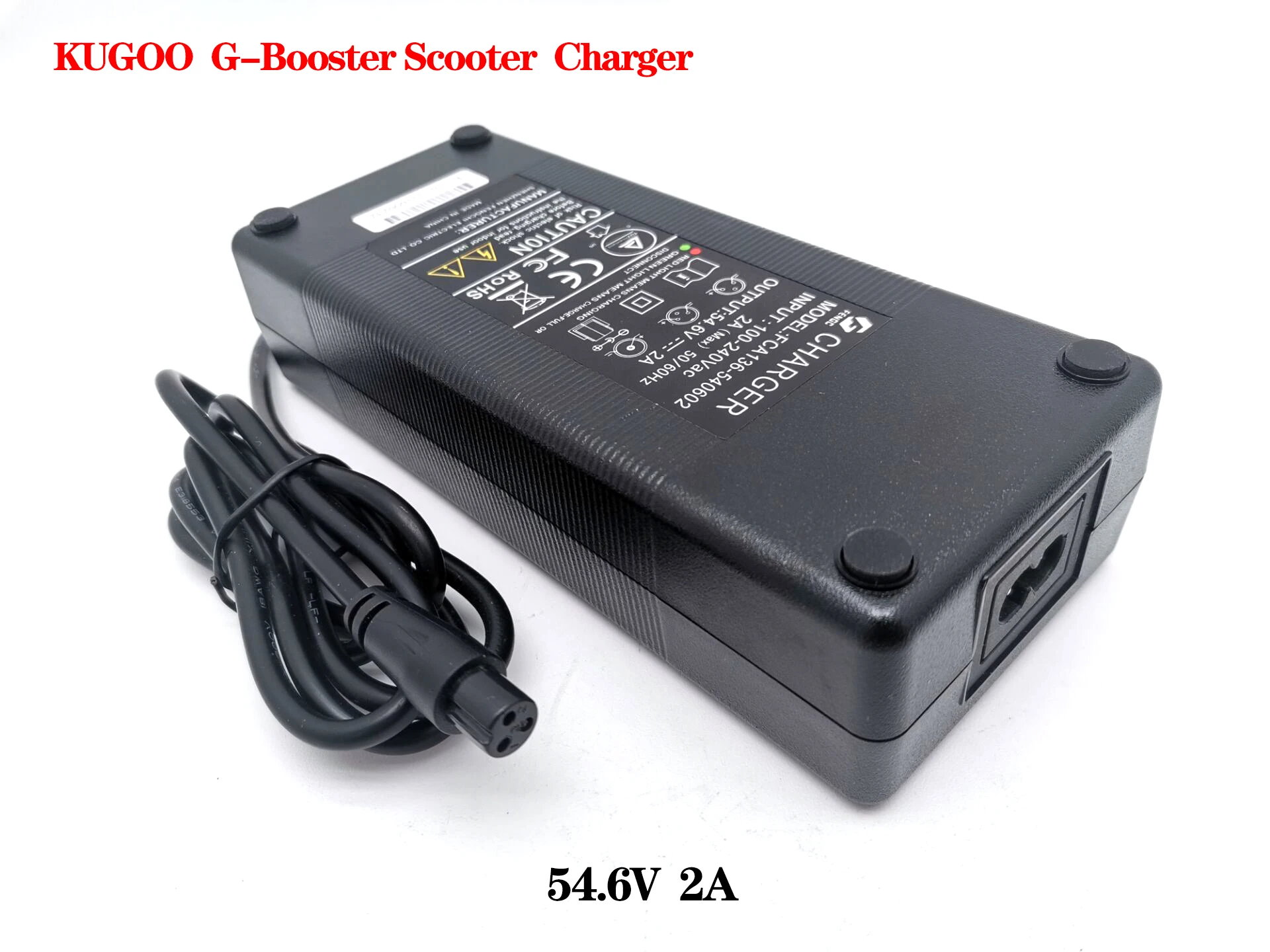 EU Warehouse 54.6V 2A Charger 48v Battery Adapter KUGOO G Booster Electric Scooter Battery Charger Parts Accessories Replacement details