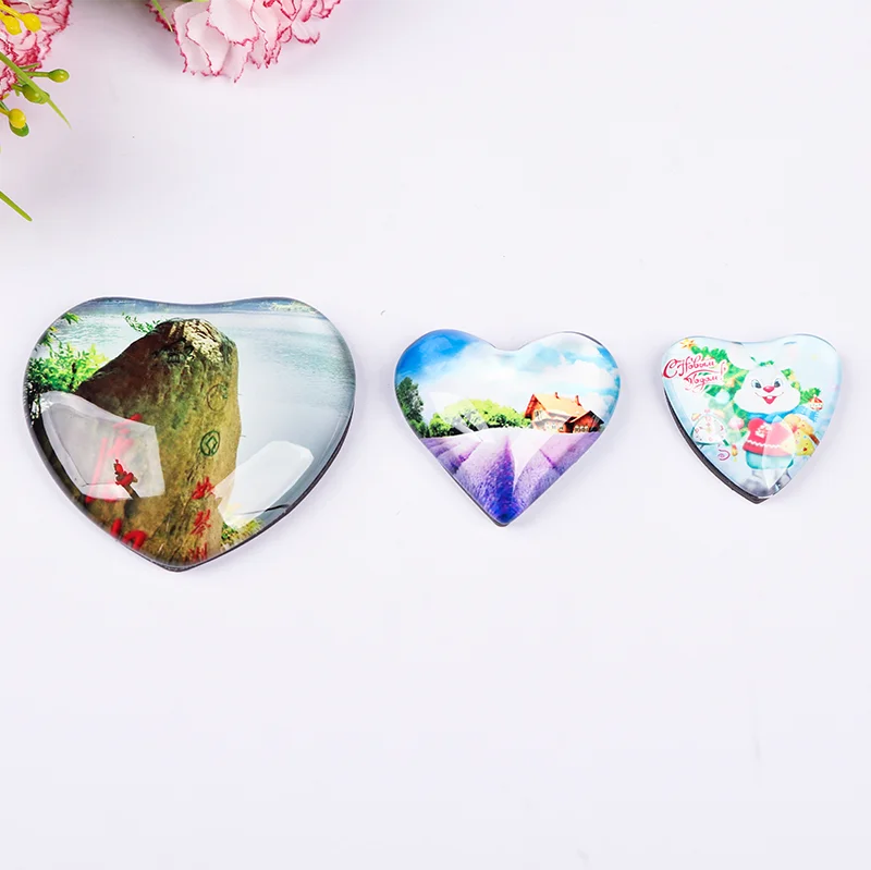 product wholesale promotional gifts custom decorative glass crystal refrigerator magnets 30mm round fridge magnet-43