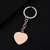 porte-clés en forme de coeur en or rose