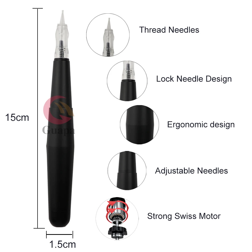 OEM Micropigmentation Permanent Makeup Machine Multifunctional Black Pearl Tattoo Machine Kit for Eyebrow MTS PMU Beauty