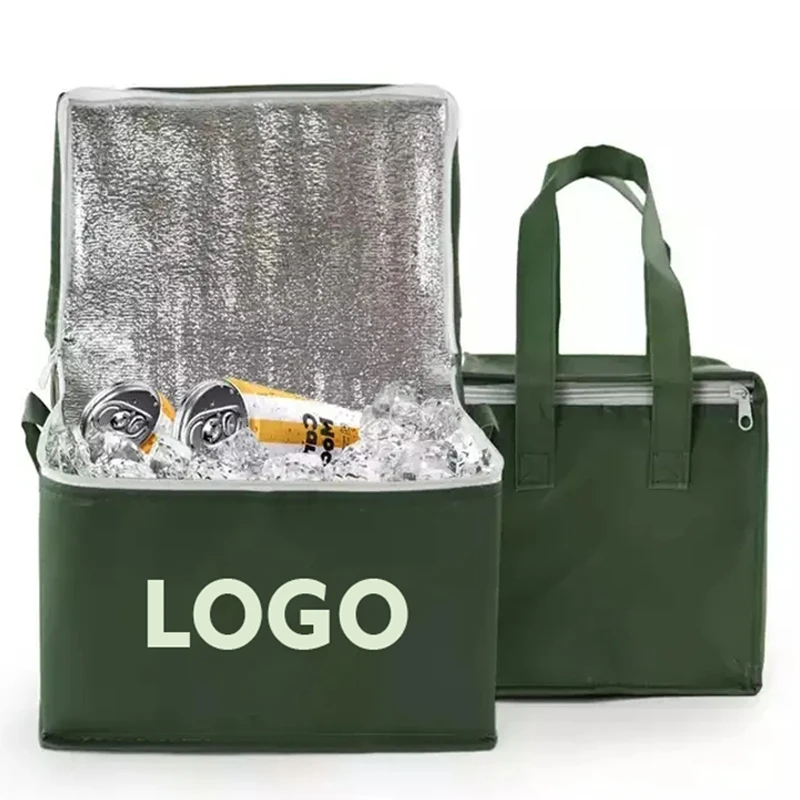 Reusable Grocery Supermarket Picnic Insulated Cooler Bag With Logo Printed Ecofriendly