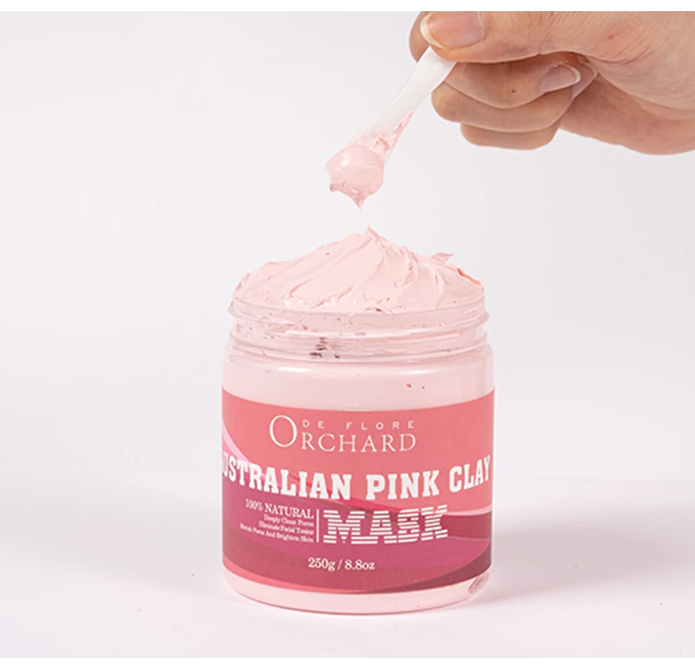 护肤痤疮治疗深粉粉脸泥澳大利亚粉红粘土面膜 - buy pink clay mask