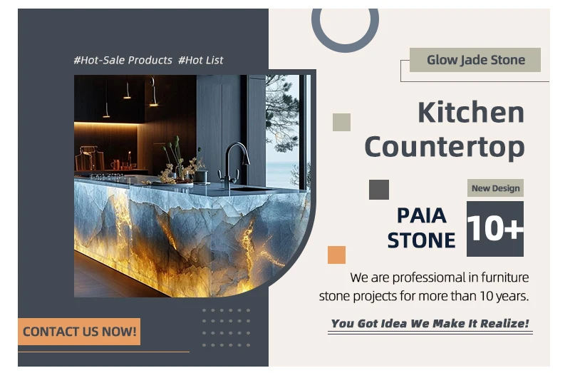 product modern green onyx jade glowing marble coffee table translucent stone for living room-0