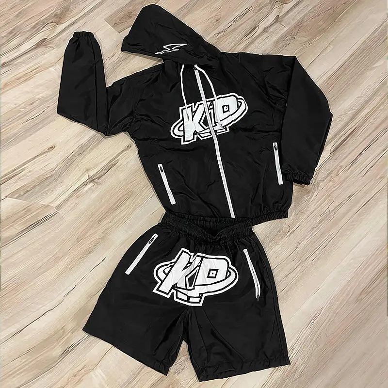 High Quality Sweatsuits Slim Fit Sweat Suits Unisex Windbreaker Short