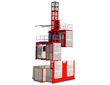 Single Car Passenger and Cargo Elevator SC100 SC200 Construction Elevator for sale
