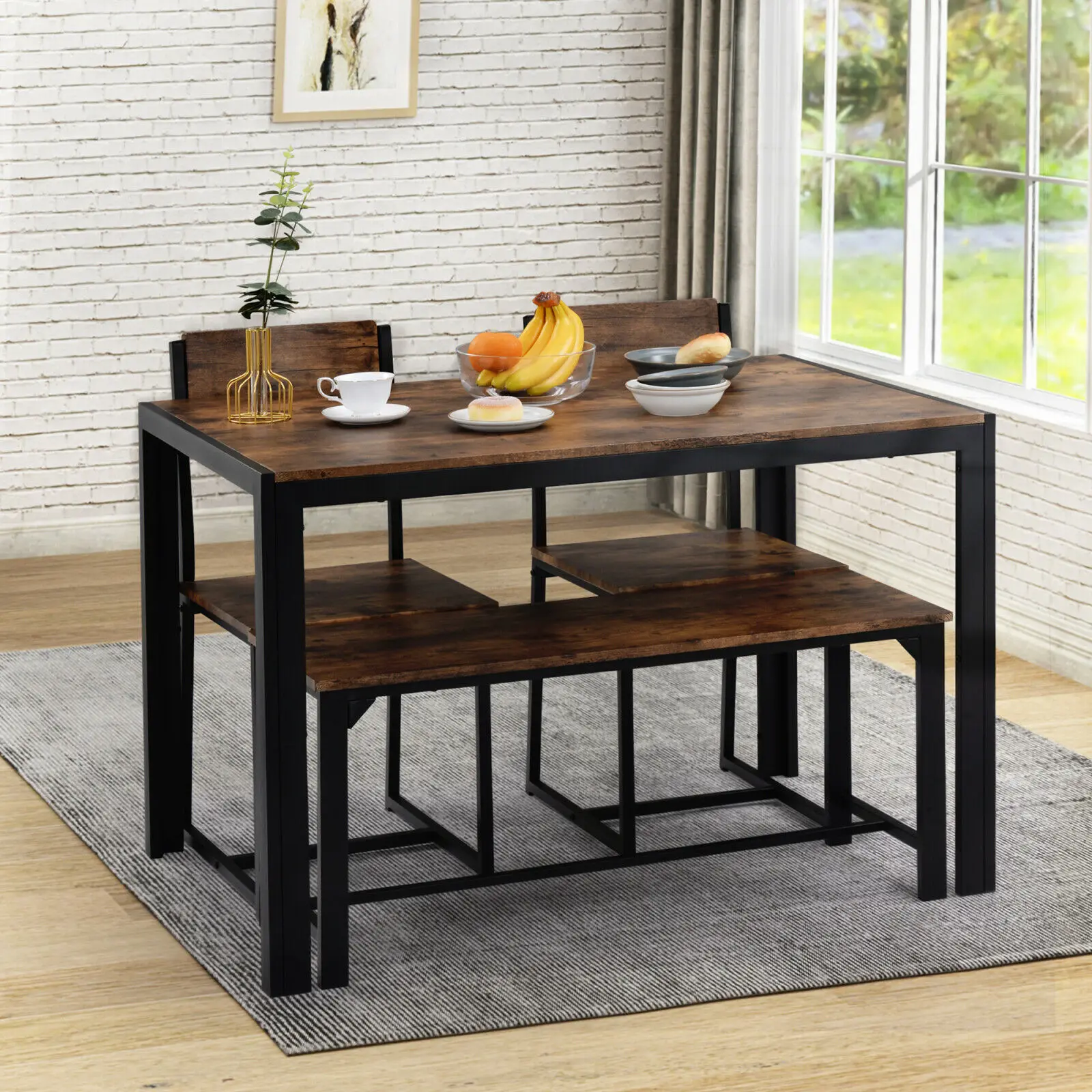 Wholesale Custom Wood and Metal Morden Living Room Furniture Restaurant Dining Table and Chair .jpg