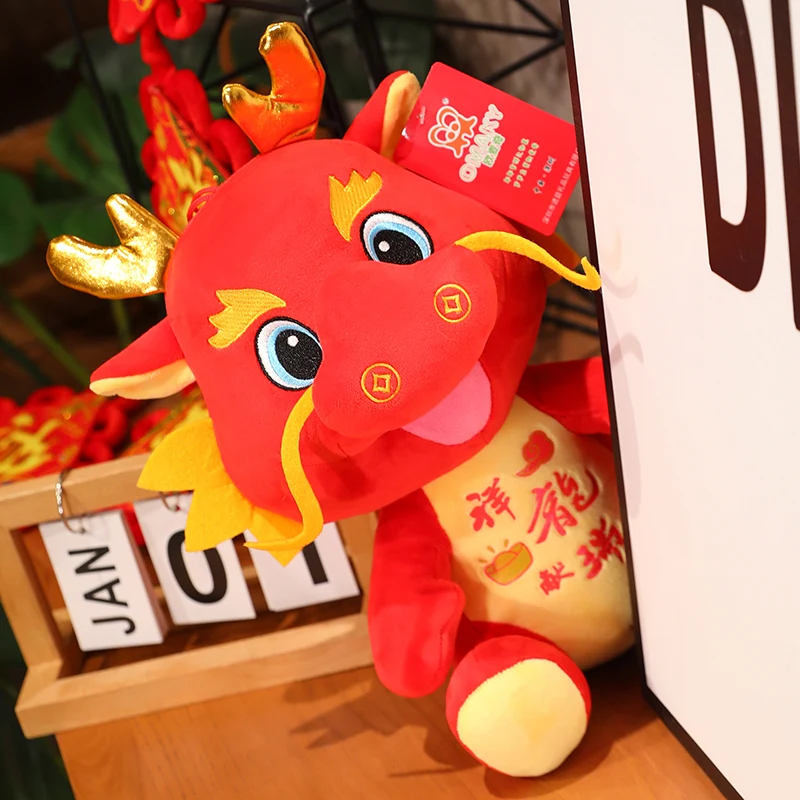Customizable Factory Large-sized Dragon Filled Animal Plush Toys, New Fashionable New Year Gifts for Children and Girlfriends