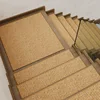 Polypropylene stair mat - pineapple pattern brown