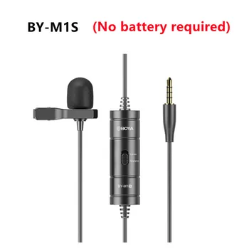 BOYA BY-M1S Omnidirectional Professional Lavalier Lapel Microphone Condenser Recording Mic for Mobile Camera Computer detail image