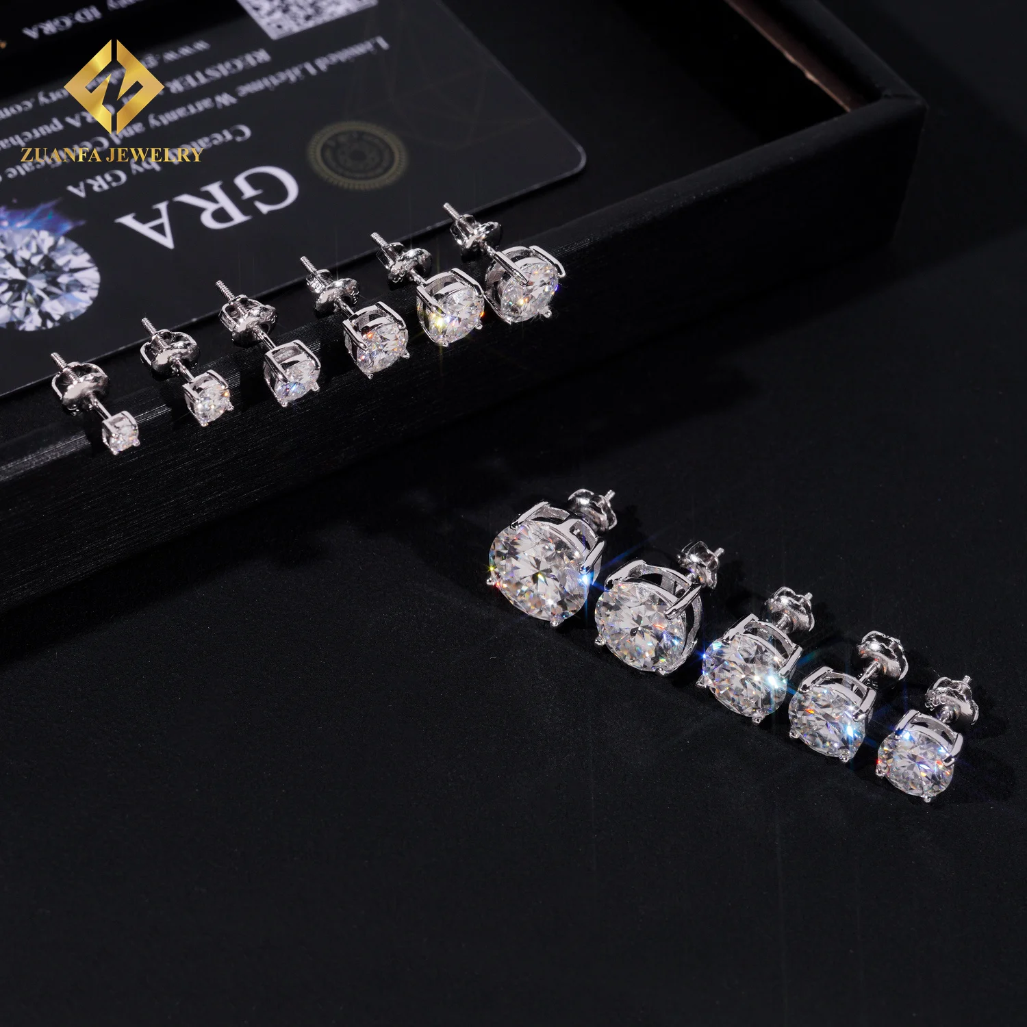 Ready to Ship Zuanfa Jewelry Round Brilliant Cut VVS GRA  display picture 1