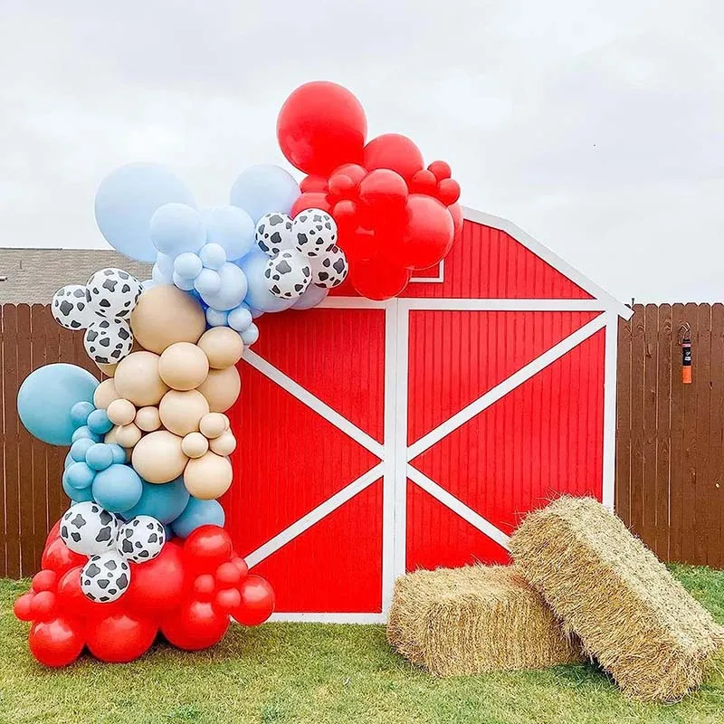 It's A Boy Baby Shower Decorations Kit - Farm Animal Backdrop & Balloons For Cowboy Theme Party