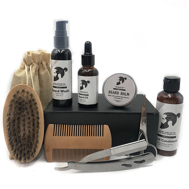 Dym Oem Custom Logo Natural Organic Mens Beard Oil Beard Growth Kit
