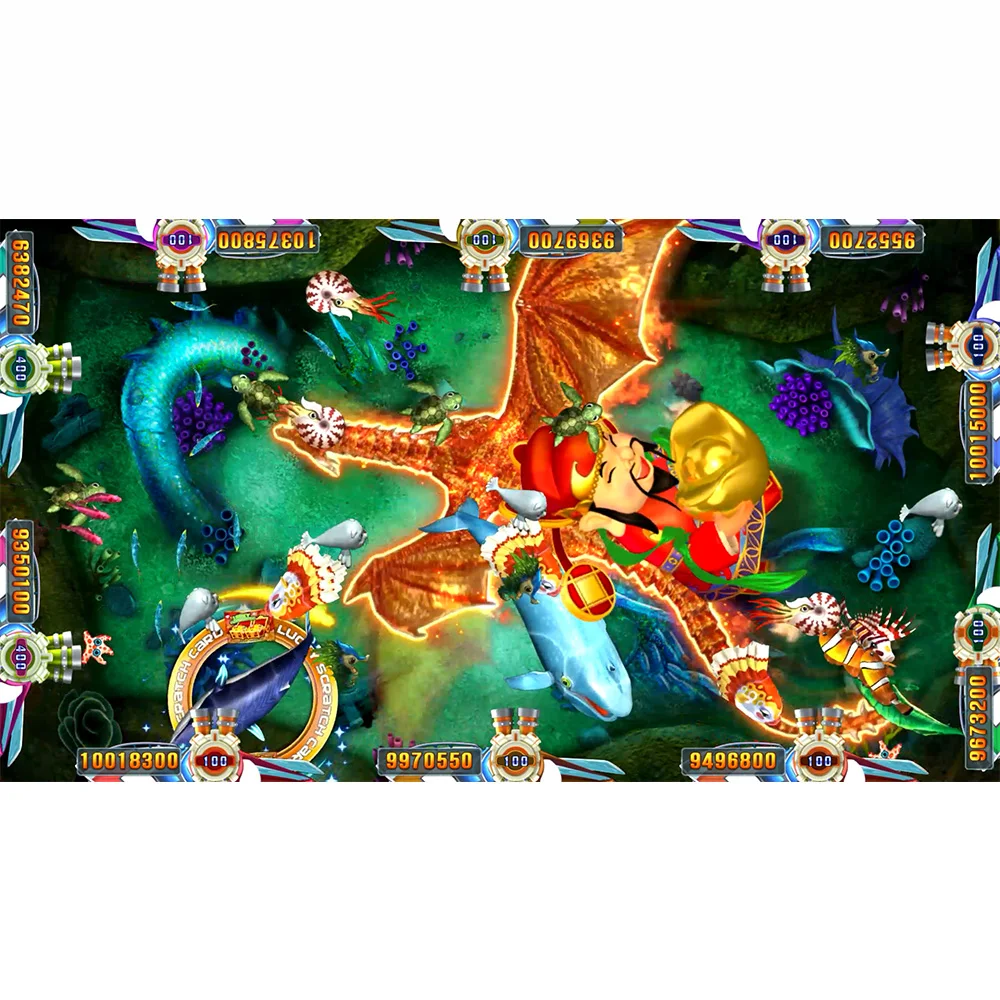 4~10 Player Fish Table Game Machine Cabinet Seafood Paradise 4