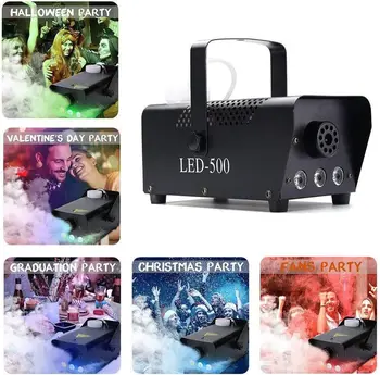 Factory 500W Smoke Machine for Wedding Party Vertical Smoke Machine for Parties Fog Smoke Machine With RGB LED Stage Lights