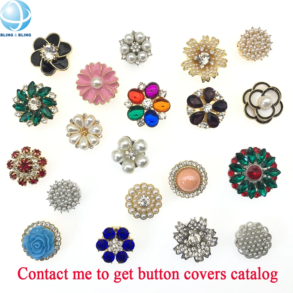 Copri Bottoni Con Strass - 2 Pezzi Con Motivo A Fiore Per Camicie E Abiti Eleganti - Foto 5