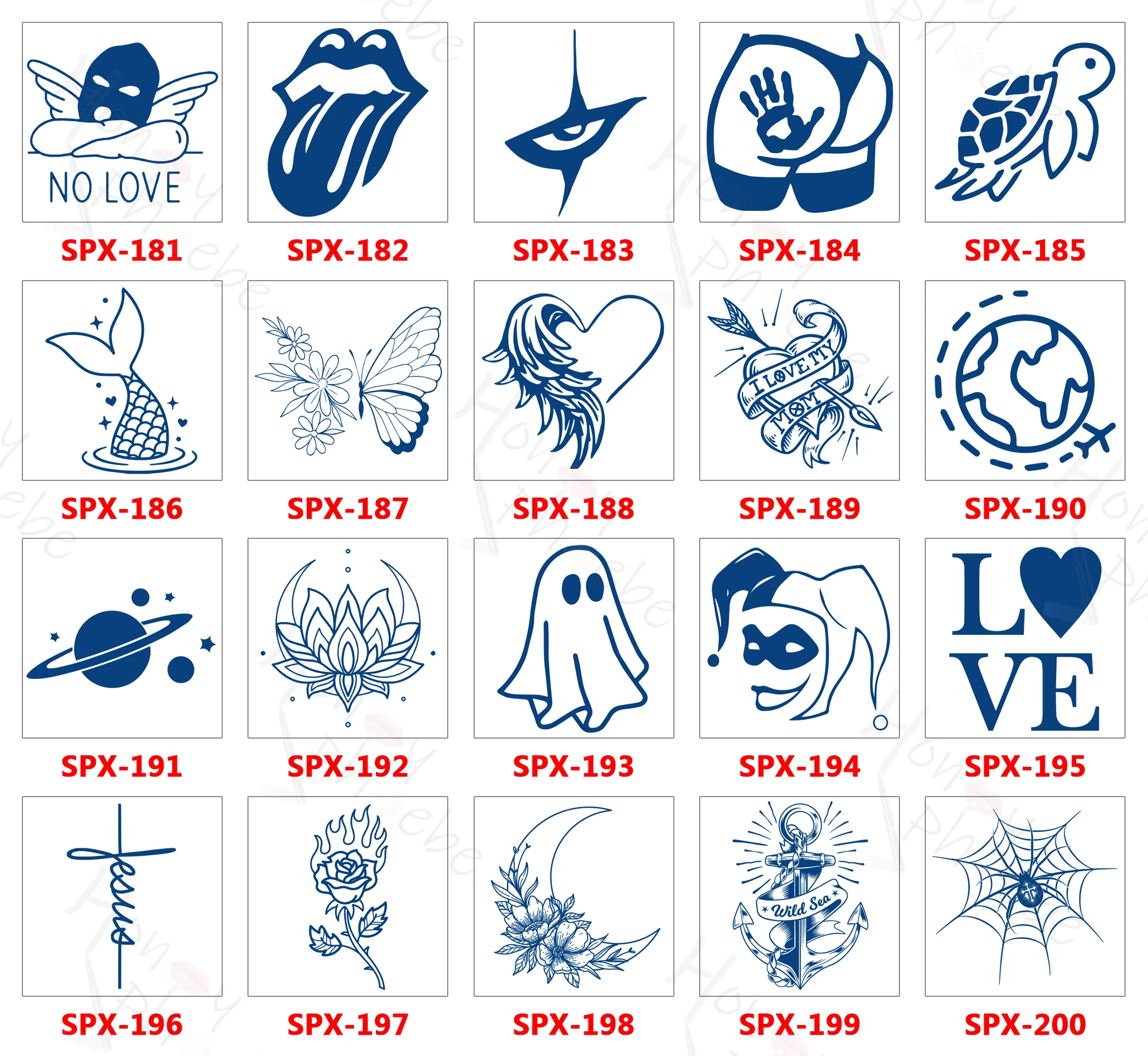 SPX Fruit Juice Children's Tattoo Sticker Cartoon Compass Belly Tattoo ...
