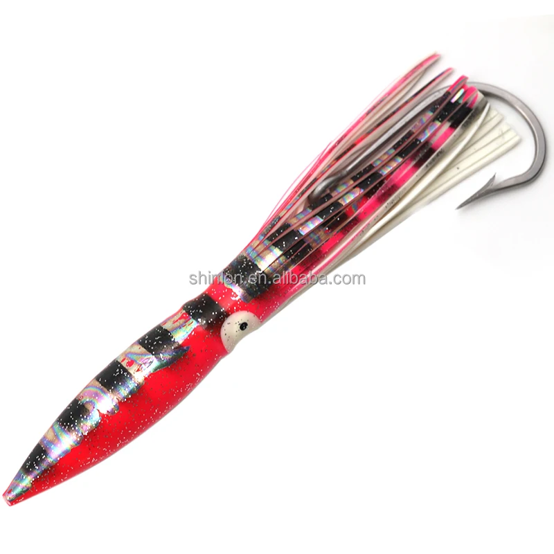 Esca Da Traina Lobo Lures #55 Typhoon Blue Rainbow Testa Morbida 38 Cm Per Marlin E Tonno - Made In USA