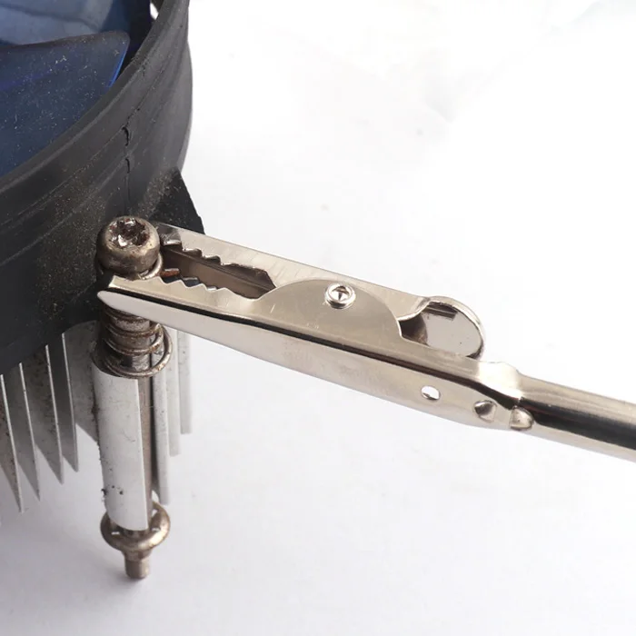 Фабричная поставка серебристого металла защищенный зажим «крокодил» Крокодил Зажимы батарея