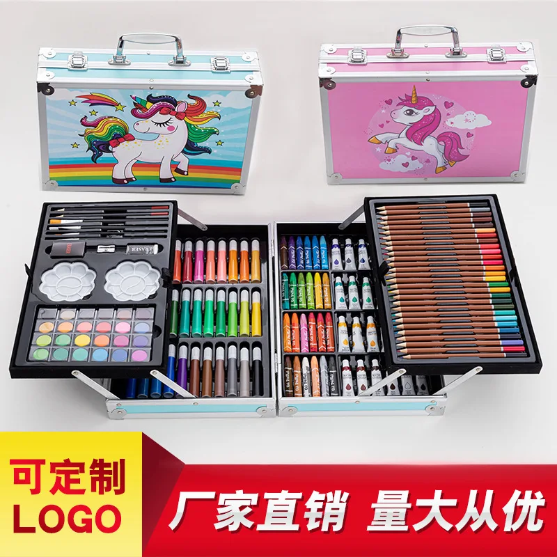 145 PCS Artists Aluminium DELUXE Art Set Case Colouring Pencil Painting  Suitcase