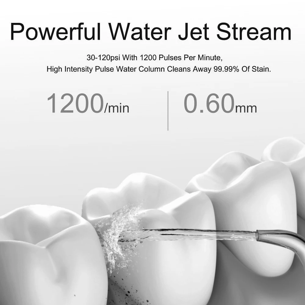 5 Modes Oral Irrigator Usb Rechargeable Water Flosser Cordless Dental 230ml Ipx7