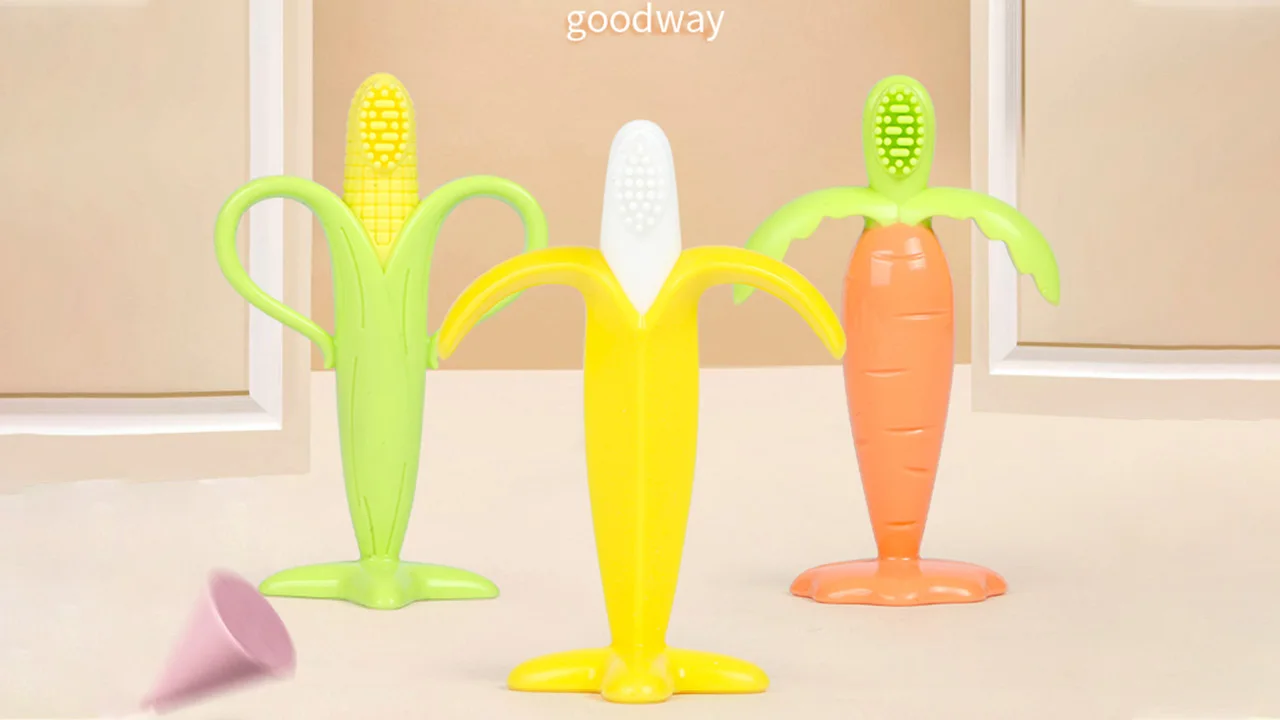 Wholesale Food Grade Bpa Free Silicone Corn Teether Toy For Infant