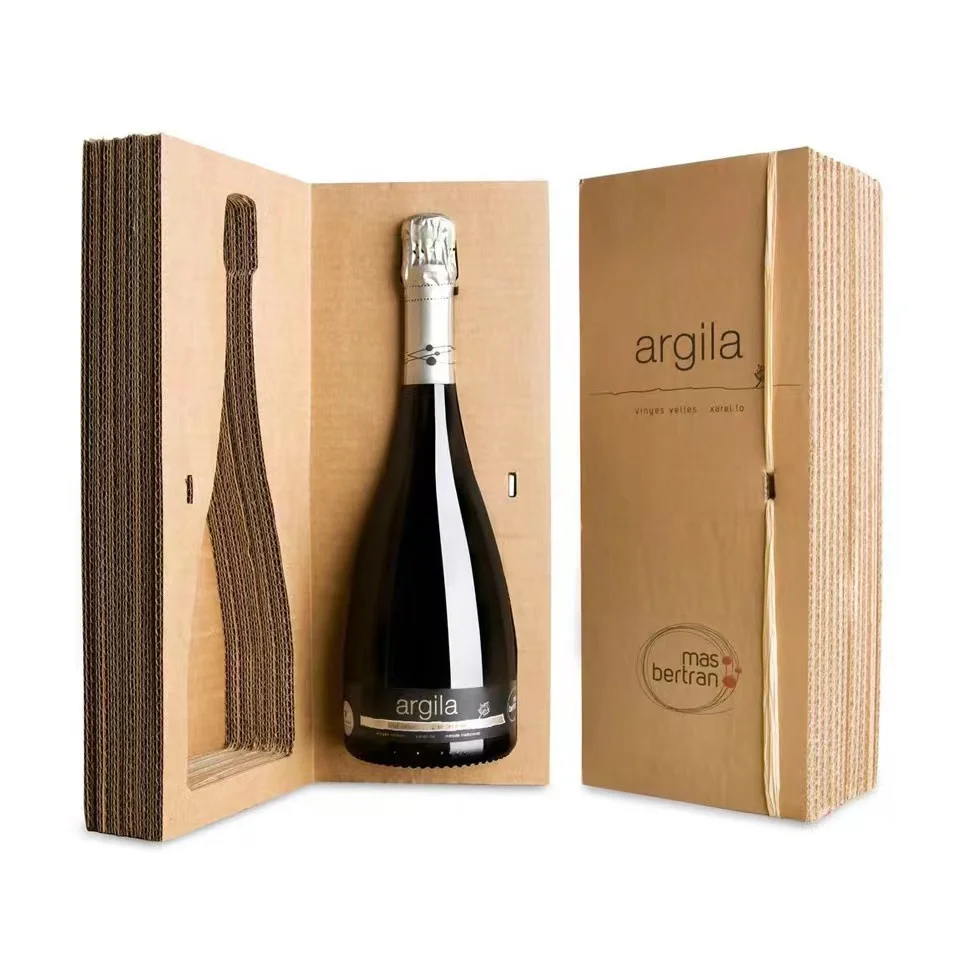 Eco Friendly Rigid Fragile Honeycomb Corrugated Paper Packaging Boxes Protective Insert Paper Cardboard for Glass Bottle