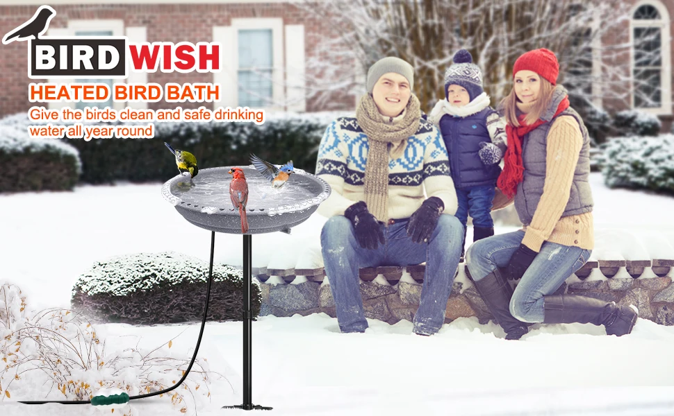 Heated Bird Baths For Outdoors For Winter,3 Ways To Mount 75w All