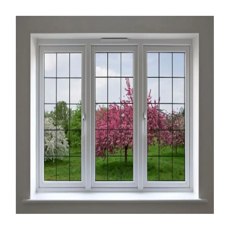 Open Inside Designs Cheap Price Import Material French Lock Handle PVC Steel Philippines Aluminum Casement Window