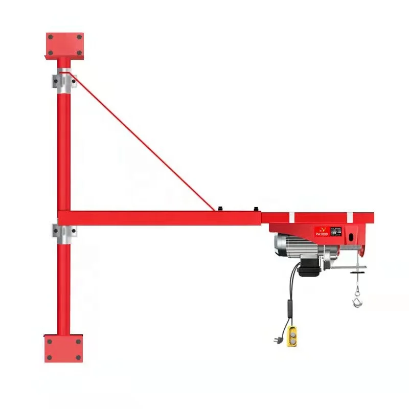 Small Electric Hoist for Home Use with Wall or Ground Scaffold Support