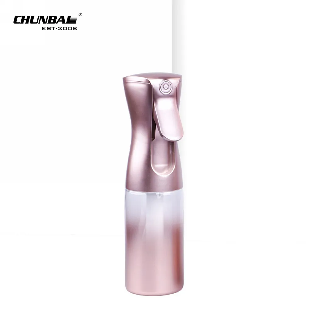 100ml 200ml Hebei Colorful Gradient Ramp Rose Gold Blue Plastic Fine Mist Spray Plastic Bottle Trigger Continuous Spray Logo