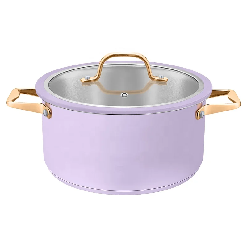 Customizable American Style 11 Pcs Nonstick Stainless Steel Color Coating Cooking Pots and Pans Cookware Set