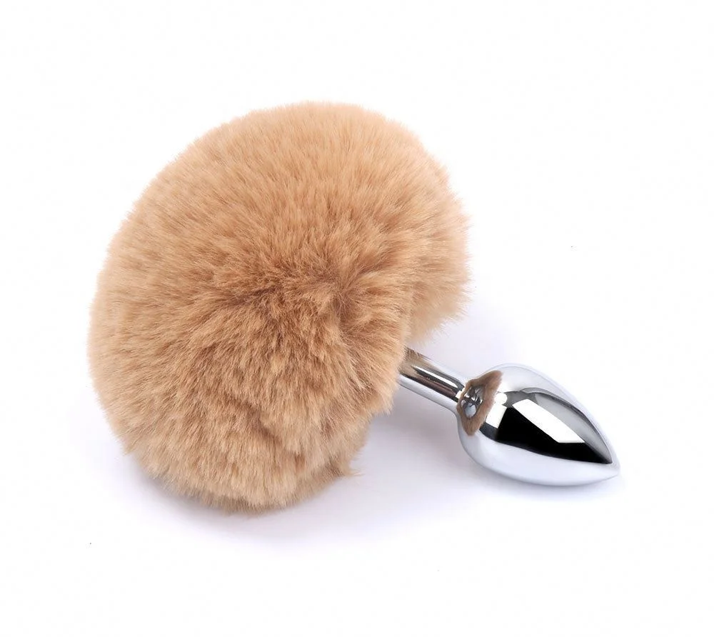 Girlspower Women's Erotic Sensual Anal Fuzzy Ball Plug Colorful Fox Tail Butt Plug for Adult Teasing Role-Play Anal Sex Toy