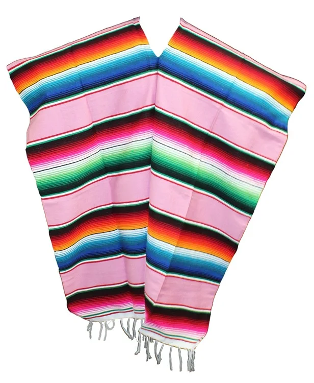 Multiple Colors Available Mexicanos Adult Size Cotton Ponchos Sarapes