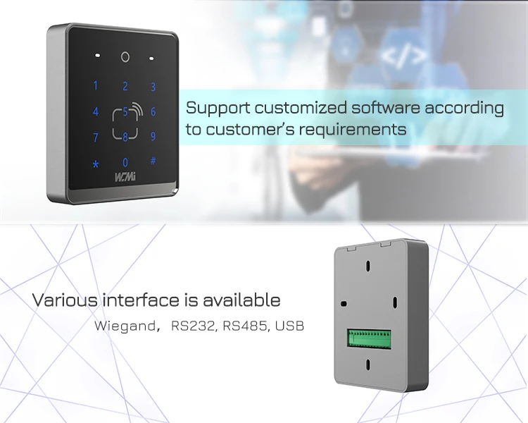 A WCMI AC8632 Rfid Smart Smart School Student Time Clock Attendance Card Reader Biometric Fingerprint Scanner Usb Access Control