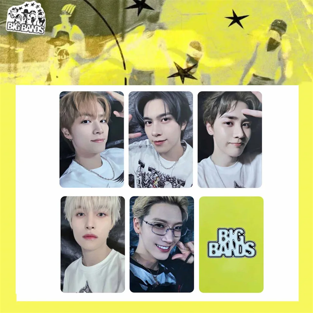 5Pcs/Set KPOP WayV BIG BANDS Album EL WM MS Ver Selfie Cards