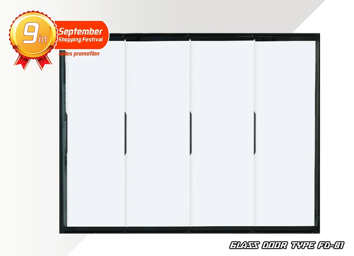 Walk-in Cooler/freezer/upright Fridge Refrigerator Glass Doors Equipped Frame and Shelf Per Door for Cold Room