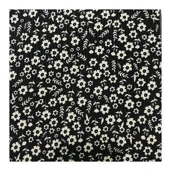 Wholesale Comfortable 95% Polyester 5% Spandex 210Gsm White Flower Print Spandex Polyester Knitted Fabric For Garment