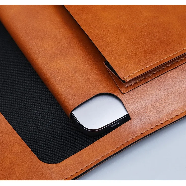 Custom Embossed Logo Waterproof PU Leather Luxury Document File Organizer Pouch Conference Bag for Business Men Women