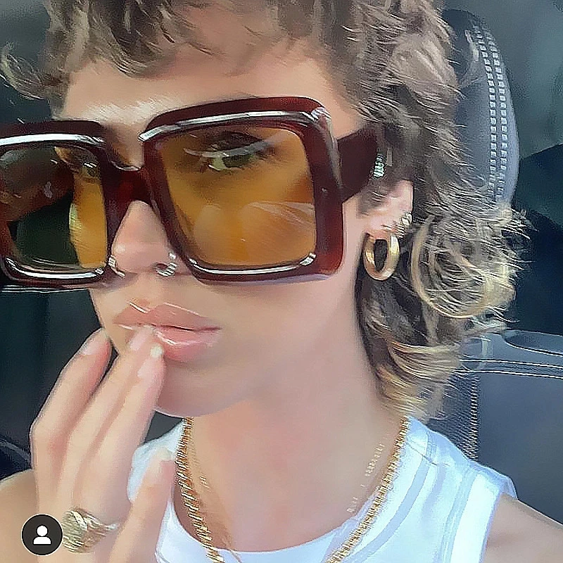 Vintage Oversized Square Gradient 2023 Sunglasses for Women