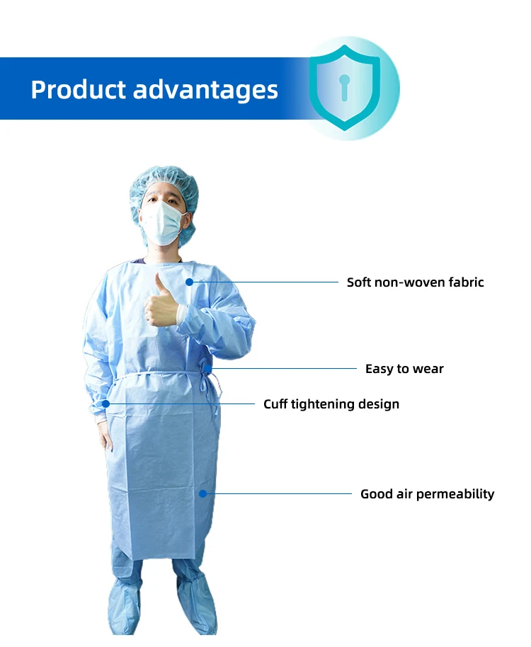 Aami Level2 Isolation Gown Disposable Protective Clothing Medical