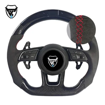 Carbon fiber sports LED modified steering wheel for Audi R8 A8 S8 Q8 A7 A6 SQ7 S7 ZC-A3-YD-T12103-F