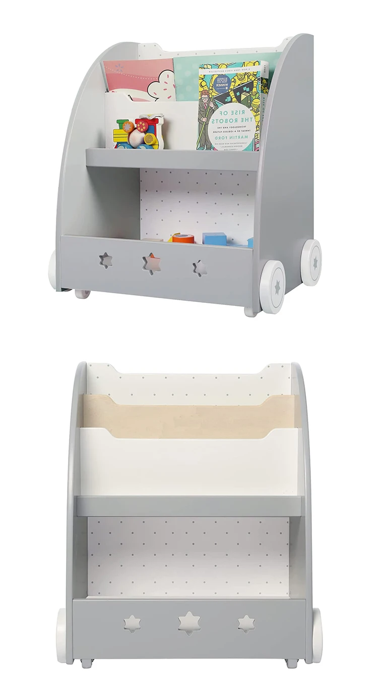 Wooden Bookshelf For Kids Book Rack Display Shelves Children Bookcase Toy Storage Solid Wood