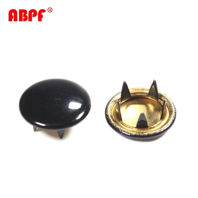 Прямая Продажа с фабрики на заказ застежка-застежка для одежды черная краска металлическая кнопка