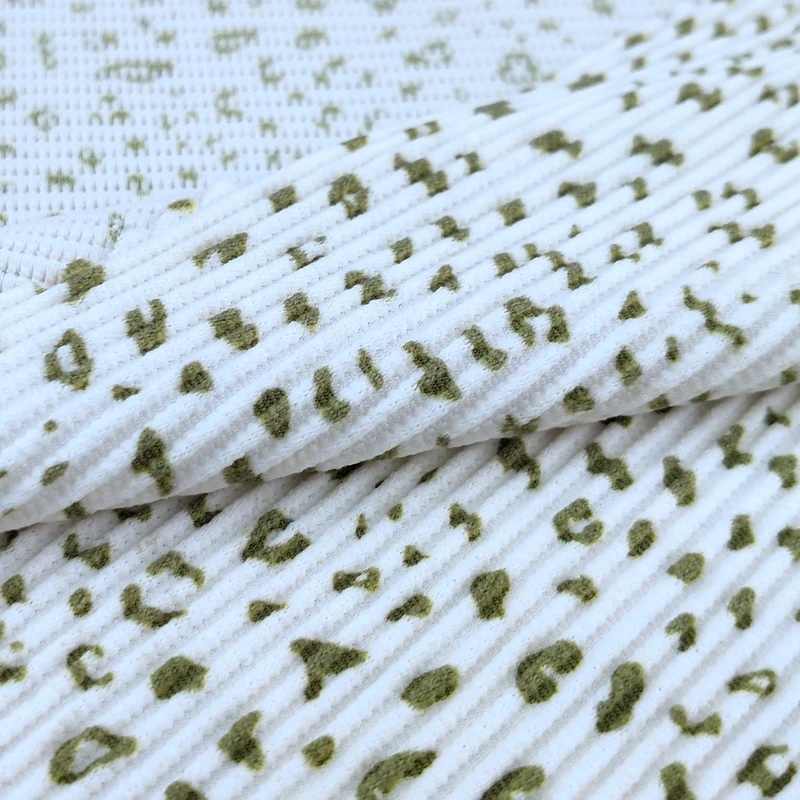 GRS certified stripes 4 way stretch recycled nylon 85 spandex 15 high elastic rib fabric for swimwear